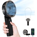 Ventilateur portable pliable silencieux 6 vitesses batterie 4000mAh powerbank