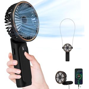 Ventilateur portable pliable silencieux 6 vitesses batterie 4000mAh powerbank