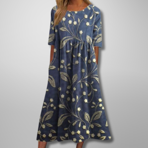 Robe midi fleurie confortable style casual chic femme