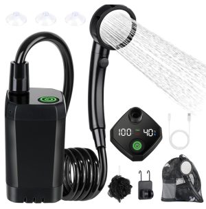 Douche camping électrique portable batterie 6000mAh filtre purification extérieur