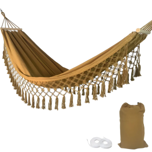 Hamac Coton Boho Extérieur Jardin Balcon Stable