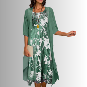 Ensemble femme deux pièces imprimé floral manches courtes