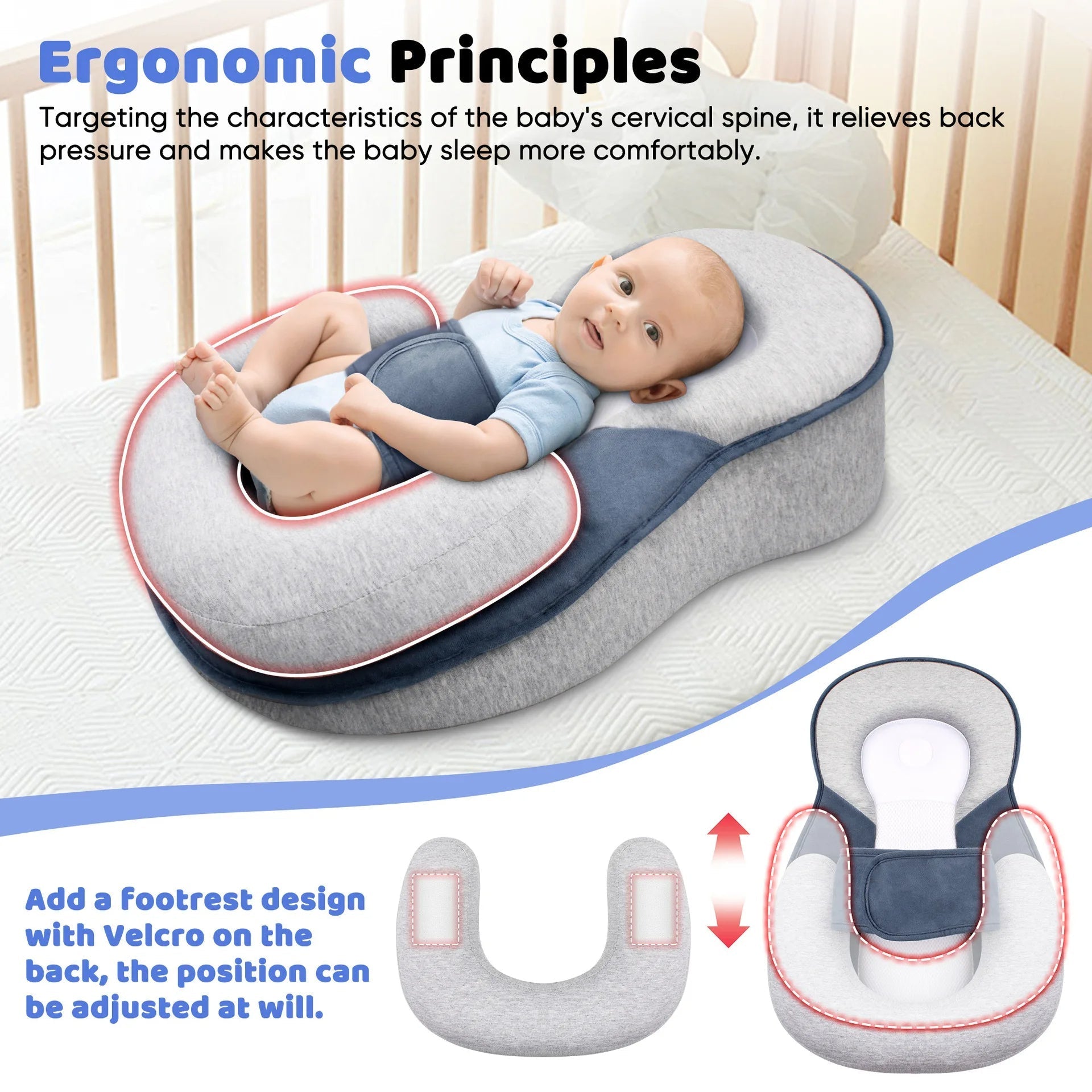 Transat Bébé Anti-Reflux Incliné Nourrisson Confort Sommeil – Image 3