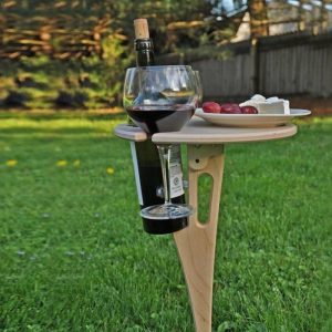 Porte-Bouteille Vin Pliable en Bois – Pique-Nique
