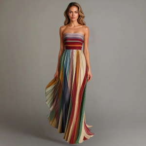 Robe longue imprimée Y2K élégante été femme sexy