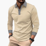 Polo Homme Manches Longues – Élégance Décontractée Ajustée