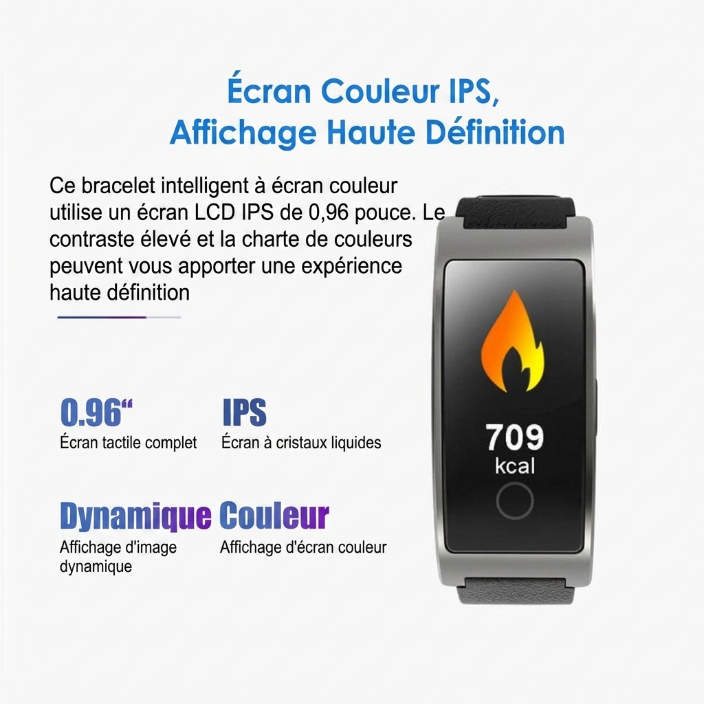 Bracelet Connecté Tensiomètre Poignet Fréquence Cardiaque IP67 – Image 5