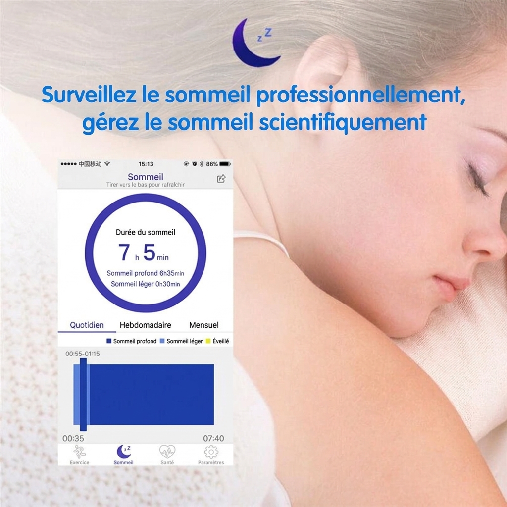 Bracelet Connecté Tensiomètre Poignet Fréquence Cardiaque IP67 – Image 6