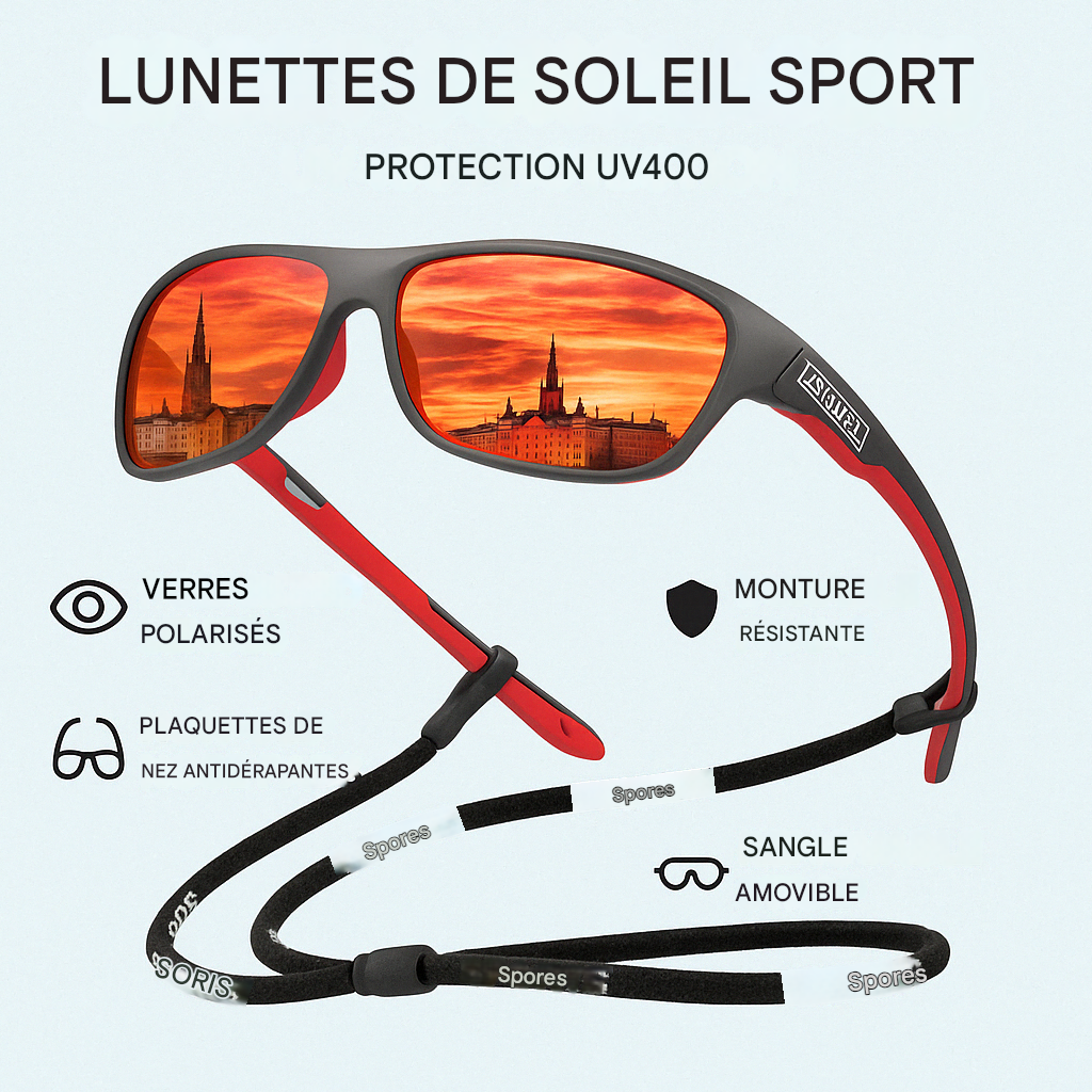 Lunettes Sport Polarisées Protection UV400 Confortable – Image 6