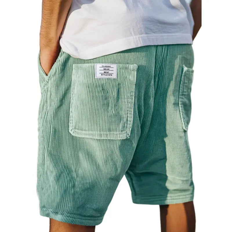 Short Cargo Homme Velours Côtelé – Taille Élastique – Image 5