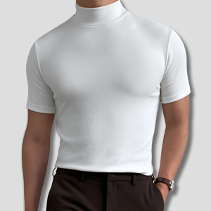 T-shirt col roulé homme respirant – Style moderne pour l'été