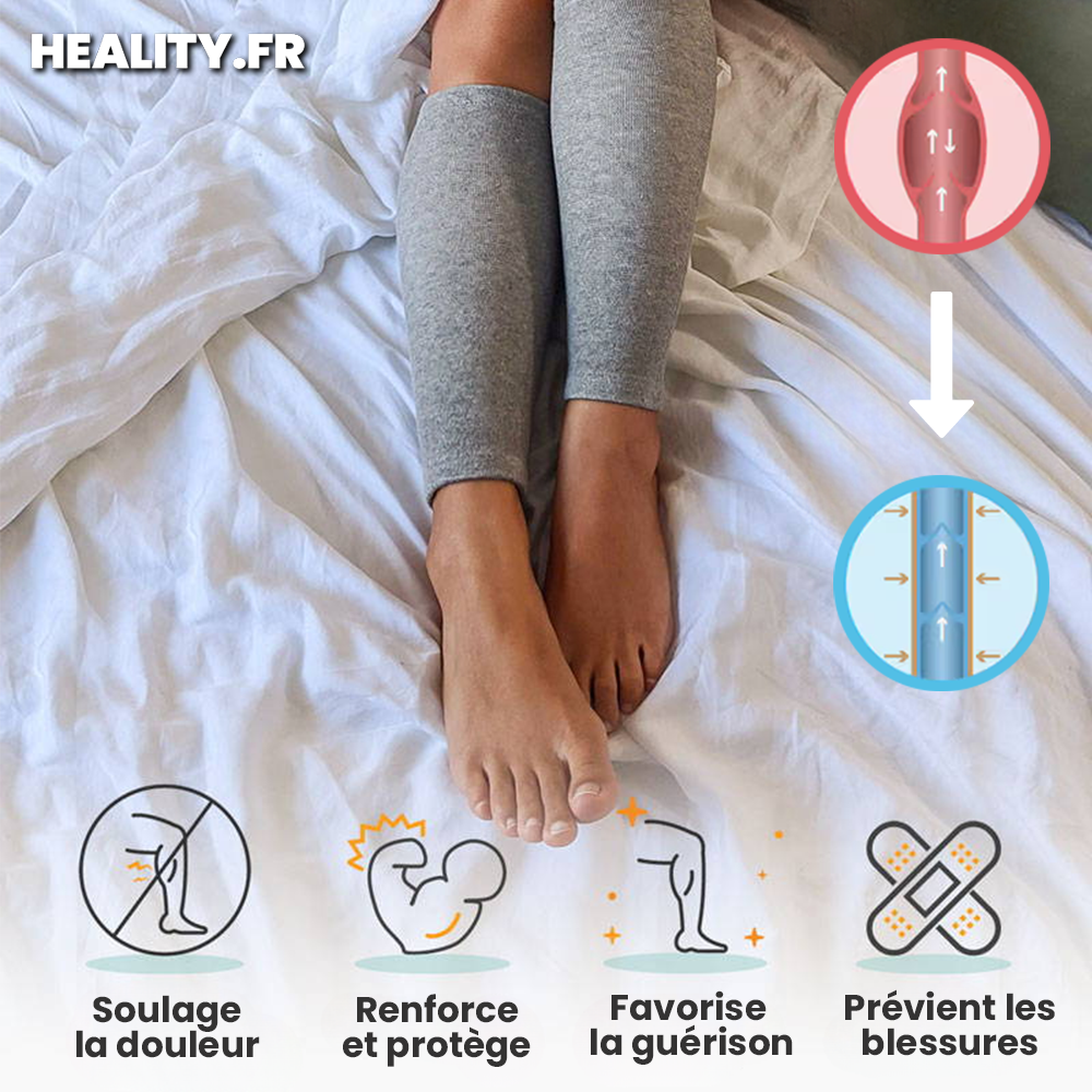 Manchon de compression tibial bambou anti-douleur et périostite tibiale – Image 4