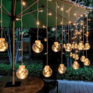 Rideau Lumineux LED Extérieur Étanche Déco Jardin Fêtes