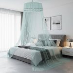 Moustiquaire de lit dôme avec papillons lumineux pour chambre