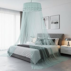 Moustiquaire de lit dôme avec papillons lumineux pour chambre