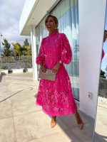 Robe dentelle ajustée femme pour événements habillés