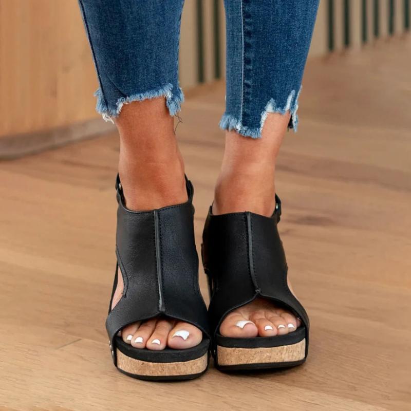 Sandales Confort Femme Cuir Semelle Orthopédique Ajustable – Image 11