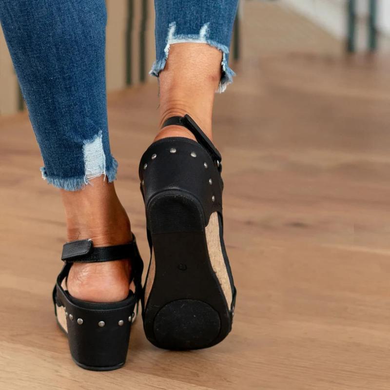 Sandales Confort Femme Cuir Semelle Orthopédique Ajustable – Image 12
