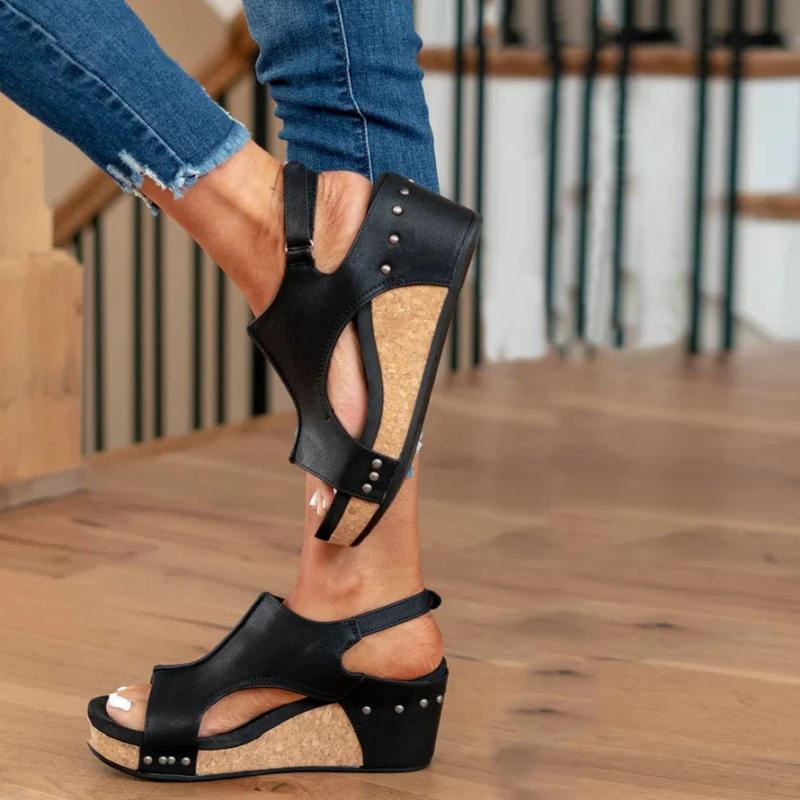 Sandales Confort Femme Cuir Semelle Orthopédique Ajustable – Image 14