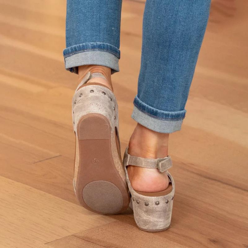 Sandales Confort Femme Cuir Semelle Orthopédique Ajustable – Image 6