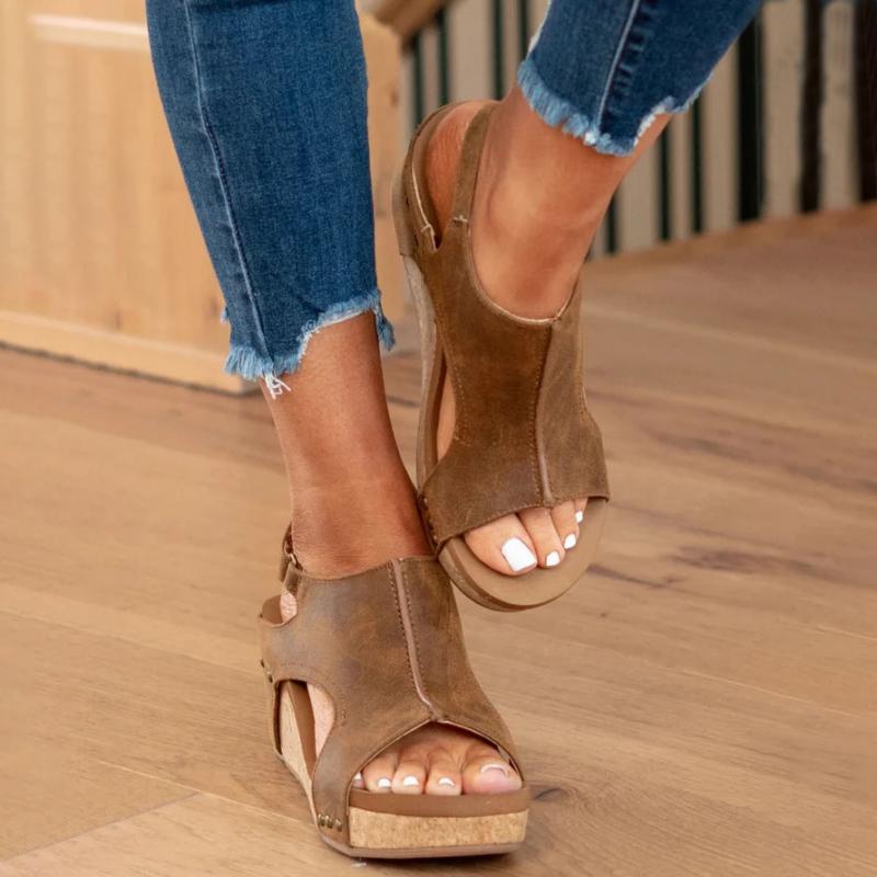 Sandales Confort Femme Cuir Semelle Orthopédique Ajustable – Image 8
