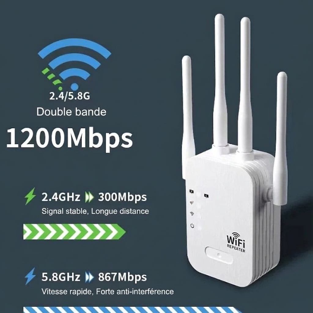 Amplificateur WiFi Extérieur Anti-Zone Blanche Jardin Maison – Image 5