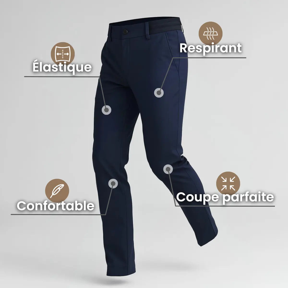 MorphoFi Pantalon Extensible Léger Confort Quotidien – Image 7