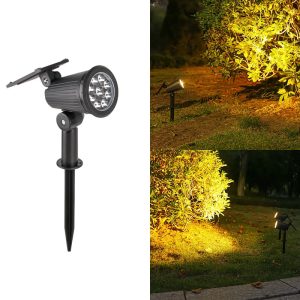 Spot LED Solaire Extérieur Multicolore avec Piquet