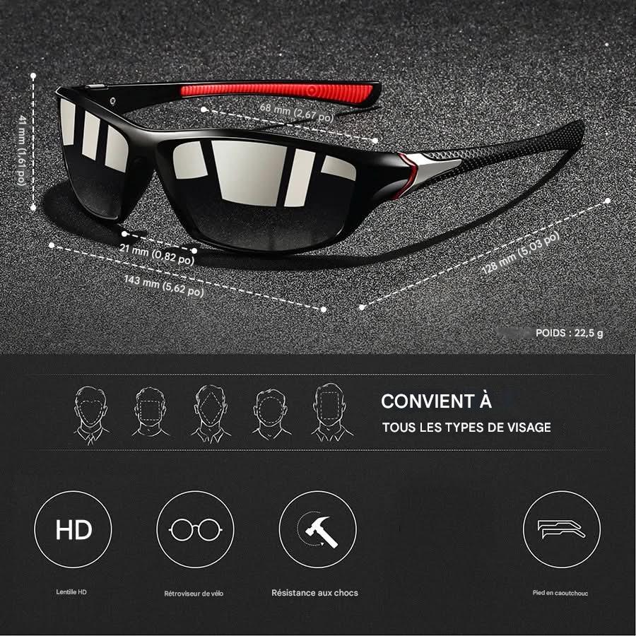 Lunettes Polarisées UV400 Sport Vision Claire Confort – Image 6