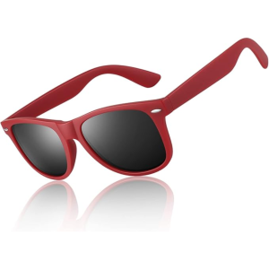 Monture rouge mate _ Verres fumés