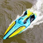 Bateau RC Rapide Étanche Double Moteur Longue Portée