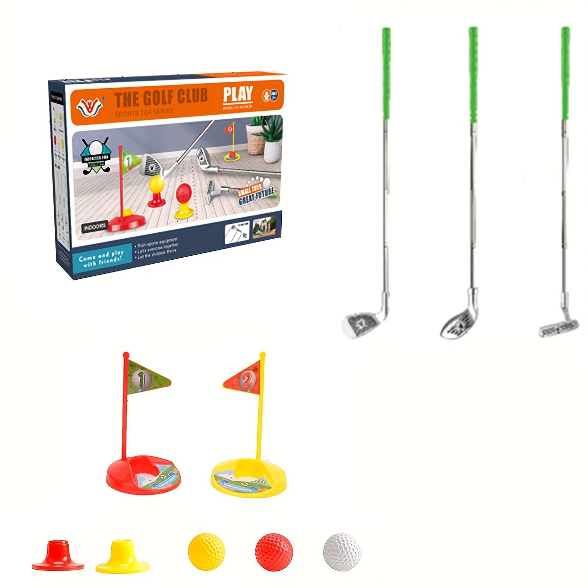 Set de Golf Junior - Clubs Ajustables Cibles Intérieur Extérieur – Image 7