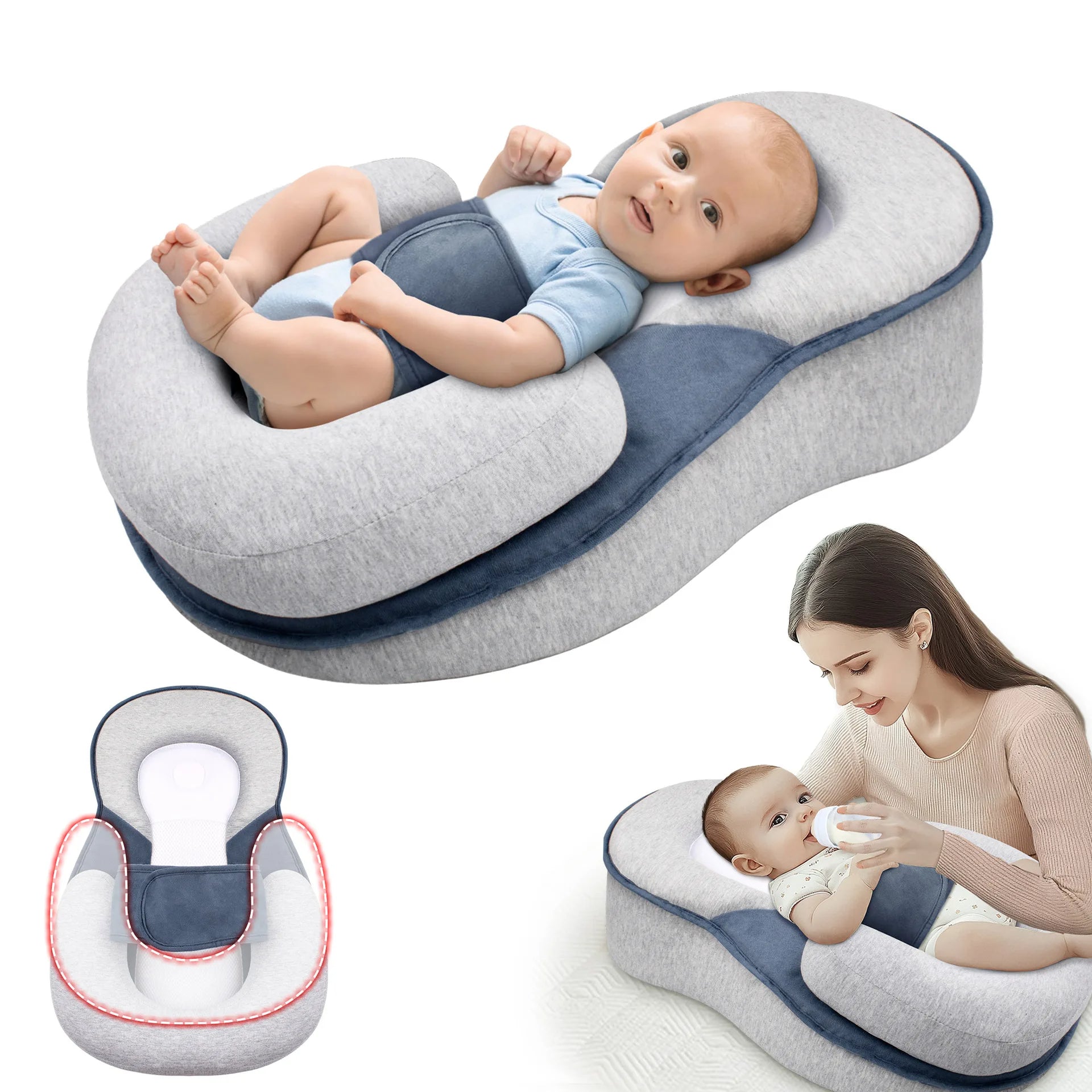 Transat Bébé Anti-Reflux Incliné Nourrisson Confort Sommeil