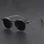 Lunettes Soleil Homme Ronde Écaille Rétro Légères