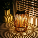 Lanterne Solaire Jardin Tressée Étanche LED Décoration Extérieure