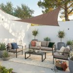 Voile d'Ombrage Triangulaire Taupe – Terrasse Jardin-imperméable