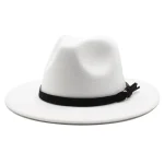 Chapeau Fedora Trilby Feutre Unisexe Large Bord Élégant Jazz