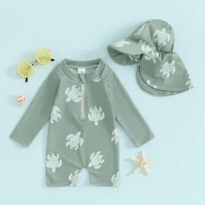 Rash guard garçon bébé manches longues protection UV plage