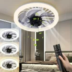 Ventilateur plafonnier LED intelligent profil bas télécommande chambre