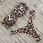 Bikini léopard armatures maintien parfait été plage femme