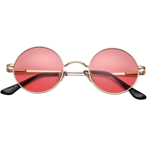 Monture dorée/Verres miroir roses