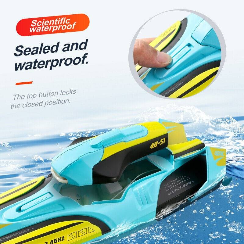 Bateau RC Rapide Étanche Double Moteur Longue Portée – Image 8
