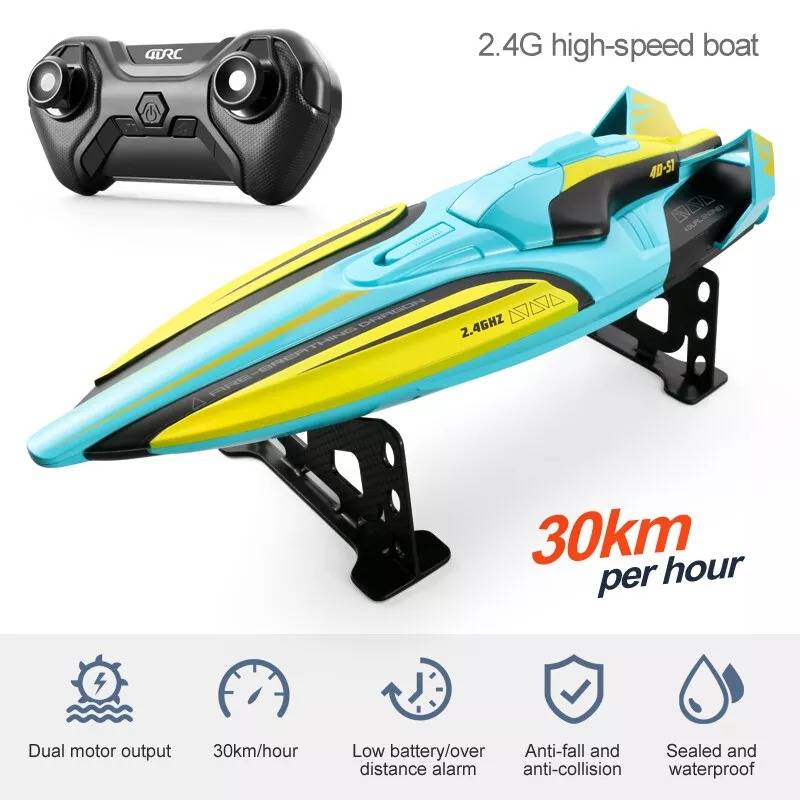 Bateau RC Rapide Étanche Double Moteur Longue Portée – Image 4