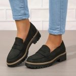 Mocassins Femme Confortables à Semelle Épaisse Quotidien
