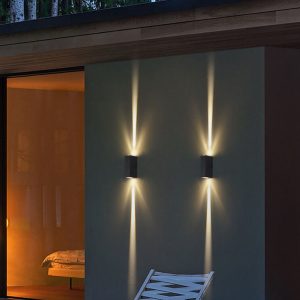 Éclairage Mural Extérieur LED Aluminium Noir Résistant