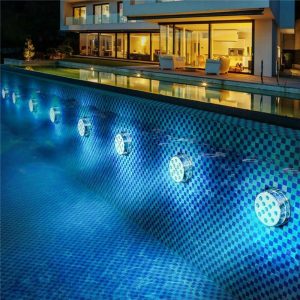 Lampe LED Submersible pour Piscine et Jardin Multicolore