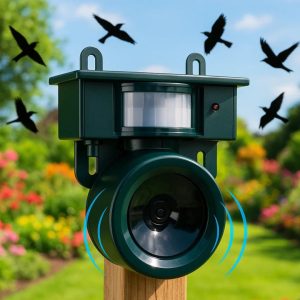 Répulsif Oiseaux Solaire PIR Étanche Extérieur Efficace
