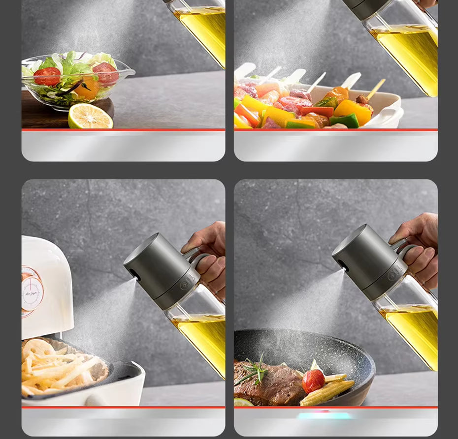 Pulvérisateur Huile Verre Borosilicate 250ml pour Cuisine Saine – Image 14