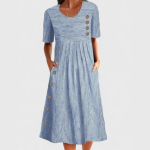 Robe femme légère à rayures pour l'été et la plage