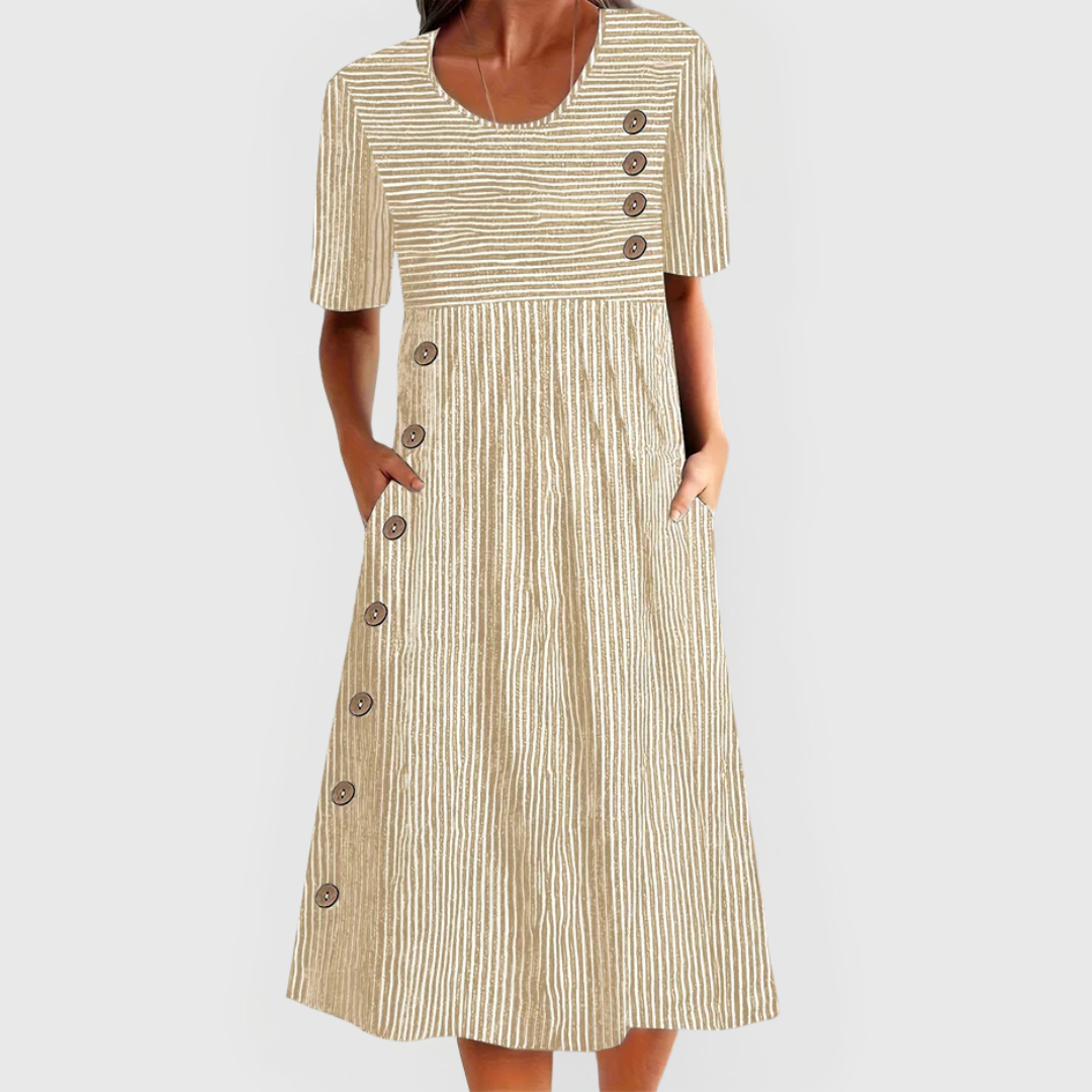 Robe femme légère à rayures pour l'été et la plage – Image 3